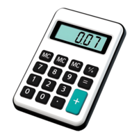 Modern Desktop Calculator Stock Image Ideal for E-commerce Marketing png