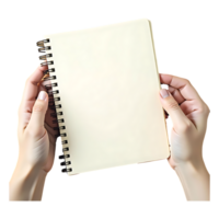 realista kraft caderno com espiral obrigatório - transparente para fácil edição png
