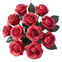 Blush red Rose Bouquet Charming and Elegant Floral Display png