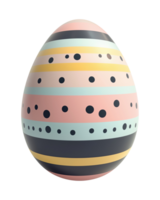 Easter Egg with Abstract Pattern with Lines and Dots png