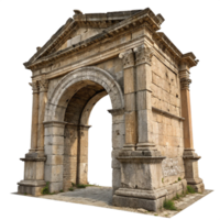 Ancient stone archway a rustic architectural marve isolated on transparent background png