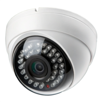 Highdefinition dome security camera on transparent background png