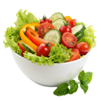 Vibrant and healthy vegetable bowl isolated on transparent background png