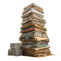 A massive stack of paper document png