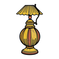 an old lamp with a lamp shade on it png