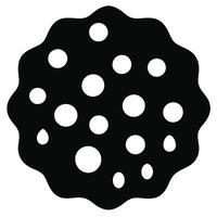 a black and white illustration of a cookie vector