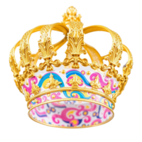 a crown with a colorful pattern on it transparent background png