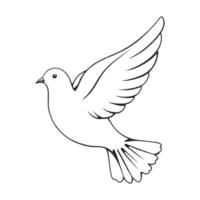 a flying dove on a transparent background png