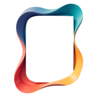 a colorful abstract shape on a transparent background png