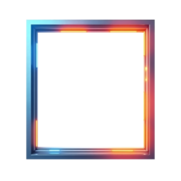 a square frame with neon lights on it png