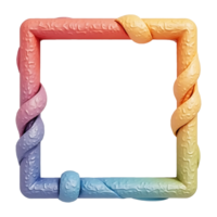 a rainbow colored frame with a knot on it png