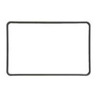 a black frame with a white border on a transparent background png