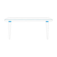 table icon, cartoon style, isolated on transparent background png