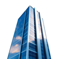 high rise building with windows on transparent background png