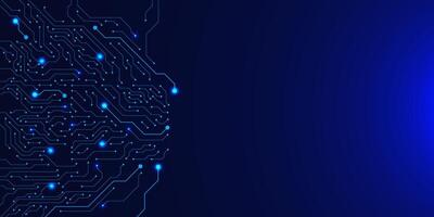 Abstract blue digital circuit board texture for digital technology background. Electronic motherboard, communication and engineering concept vector