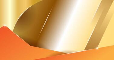 Abstract gold luxury Gradient background elements and glitter light lens flare effects decorations vector