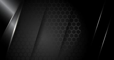 Abstract geometric luxury shiny gold dark black premium background with lines golden glowing and lighting effect on dark background and texture. vector