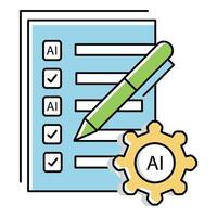 To-Do List and Ai Checklist Icon Design vector