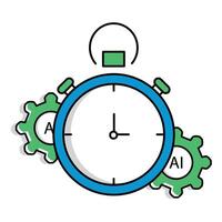 Ai Time Equals Money Symbol Icon design vector