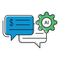 Banking Discussion Ai Icon design vector