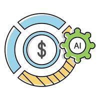 Investment Ai Automation Market Shares Icon design vector