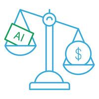 AI and Money Digital Finance Icon Design digital banking, automation, smart technology vector