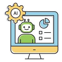 Webinar and ai Online Conference Icon Design vector