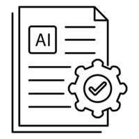 Approved Form Document Icon Design with Editable Stroke vector