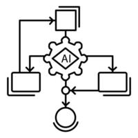 Machine Learning AI Algorithm Icon design vector