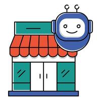 Online and Physical Ai Store Symbol Icon design vector