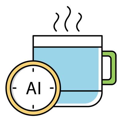 Workplace Coffee Break Ai Icon design