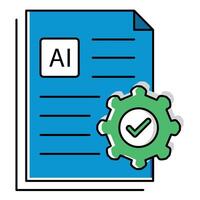 Approved Ai Application Form Concept Icon Design vector