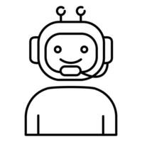 Business Robot Automation Concept Icon Design with Editable Stroke vector