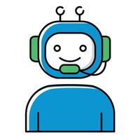 Business Automation Robot Management Icon Design vector