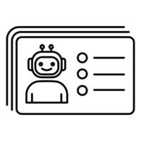 AI Chatbot and Contact Management Icon Design with Editable Stroke vector