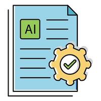Approved Form Ai Application Symbol Icon Design vector