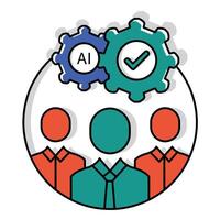 Job Applicants Ai Icon design vector