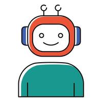 Futuristic AI and Robotics Icon design vector