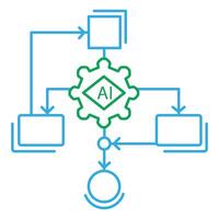 AI Algorithm Technology Icon design automation, digital intelligence vector