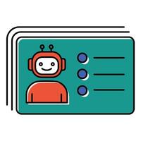 Virtual Assistant and Chatbot Contacts Icon design vector