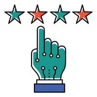 AI Powered Feedback and Evaluation System Icon Design vector