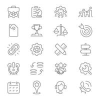 Management icons. Management line icons set. Management, business, organization related thin line icon collection. Editable stroke vector