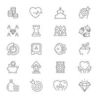 Core values icon set. Core value icons collection vector