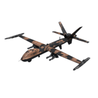 Stealth Combat Drone With Brown Camouflage Design png
