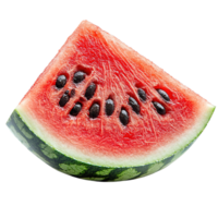 Ripe Watermelon Cut into Triangular Slice Highlighting Juicy Texture and Vivid Colors png