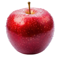 Shiny Red Apple in a Row Close-Up Shot on Transparent Background png