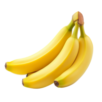 Fresh bananas isolated on a clean transparent background ready for healthy snacking or cooking, bananas isolated on transparent background png