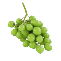 Fresh green grapes isolated on a clean transparent background ideal for culinary use and healthy snacking, Green grape isolated on transparent background png