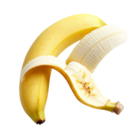 Freshly sliced banana on a clean transparent background showcasing its smooth texture and vibrant color, slice banana on transparent background png