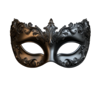 Elegant masquerade mask on a transparent background highlighting intricate designs and craftsmanship, Masquerade mask stands alone on a simple transparent background or transparent background with a png
